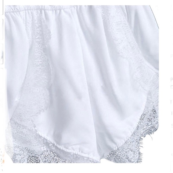 Sold OUt/Lace Chiffon Sleeveless Jumpsuit Rompers - Picture 4 of 5